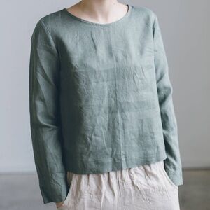 Linenfox Green Blouse